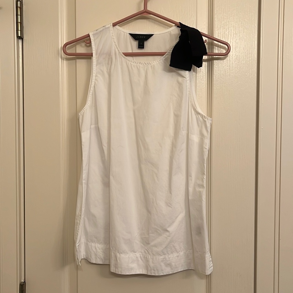 J Crew tie shoulder top